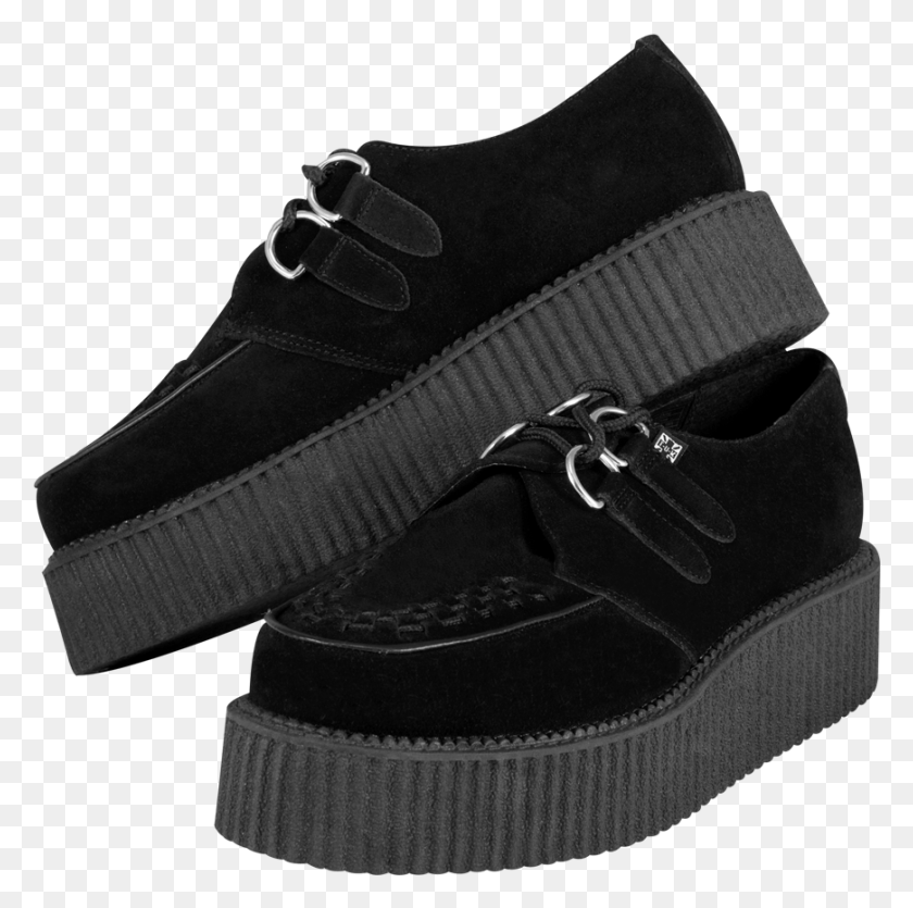 870x865 T U K Black Suede Mondo Creepers Is Creeper Shoes Brothel Creeper, Clothing, Apparel, Shoe HD PNG Download