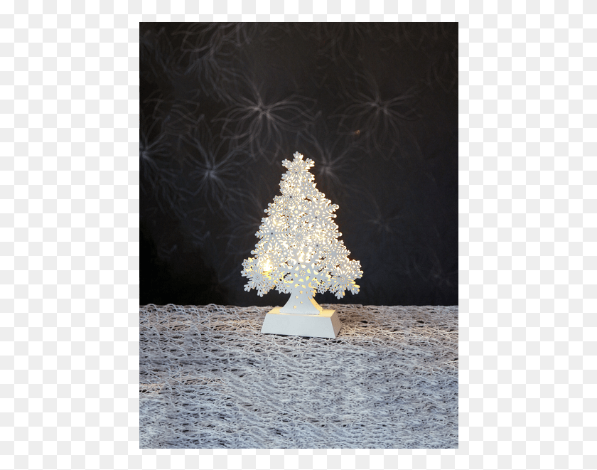 450x601 Украшение Стола Snow Tannenbaum Holz Wei Beleuchtet, Дерево, Растение, Орнамент Hd Png Скачать