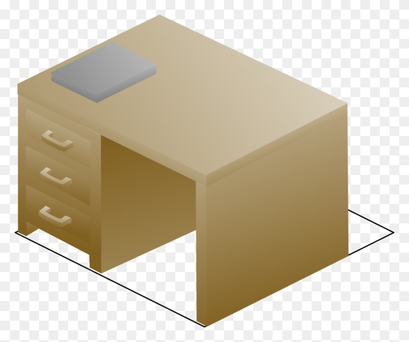 907x750 Table Furniture Isometric Projection Desk Chair Isometric View Of Table, Drawer, Mailbox, Letterbox HD PNG Download