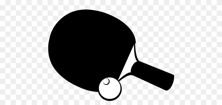 Table Tennis In Black And White, Stencil, Logo, Symbol Sticker PNG