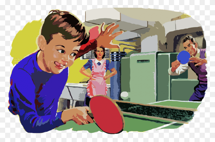1257x800 Table Tennis The Basic Rules You Need To Know Before Familia Retro, Person, Human, Computer Keyboard HD PNG Download