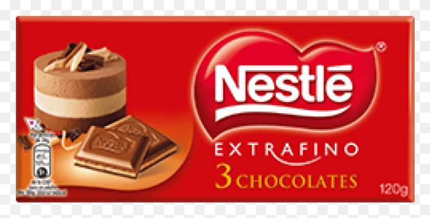 801x376 Descargar Png Tableta De 3 Chocolates Nestl Nestlé, Postre, Comida, Texto Hd Png