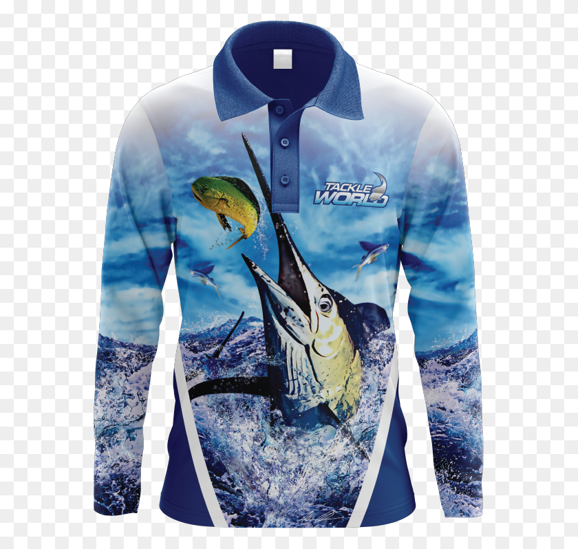 567x738 Tackle World Fish Print Shirt 2017 Marlin Tackle World, Sleeve, Clothing, Apparel HD PNG Download