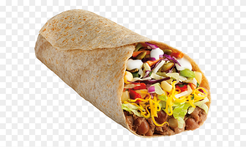 607x441 Taco Time Veggie Soft Taco, Bread, Food, Burrito HD PNG Download