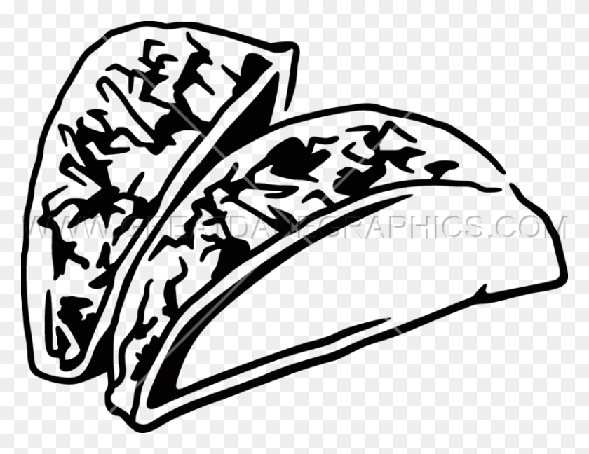 825x622 Tacos Clipart Dos Lápiz Y En Color Tacos Clipart Taco Blanco Y Negro, Planta, Hoja, Verde Hd Png