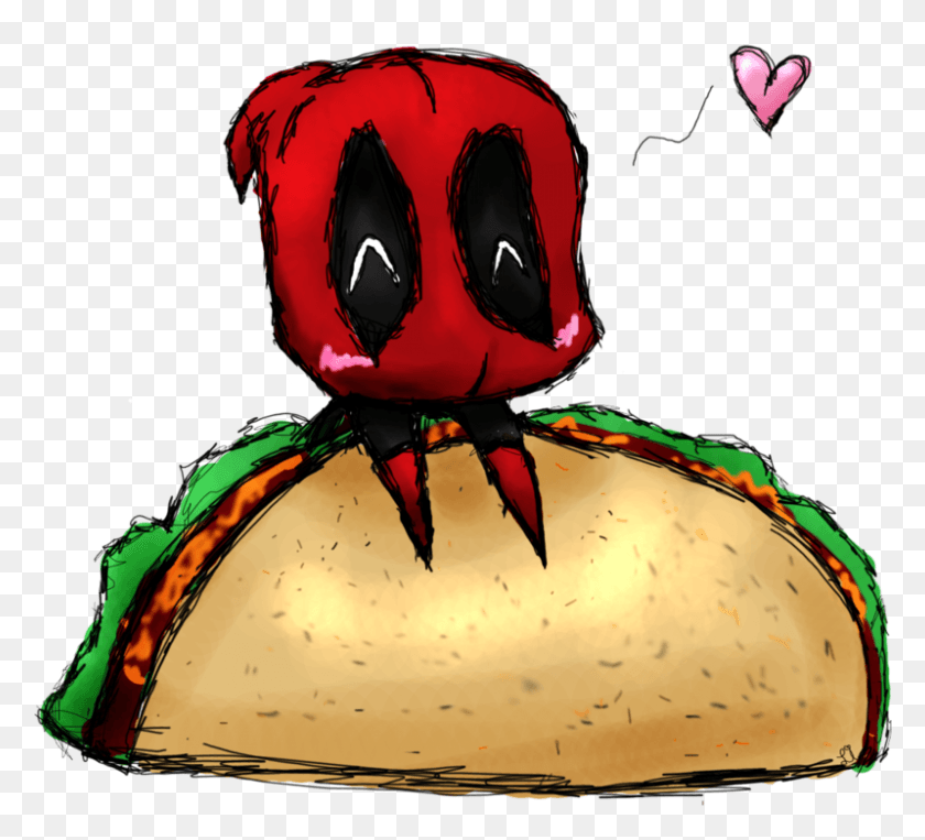 799x721 Tacos Graphic Deadpool On A Taco, Outdoors, Animal, Helmet HD PNG Download