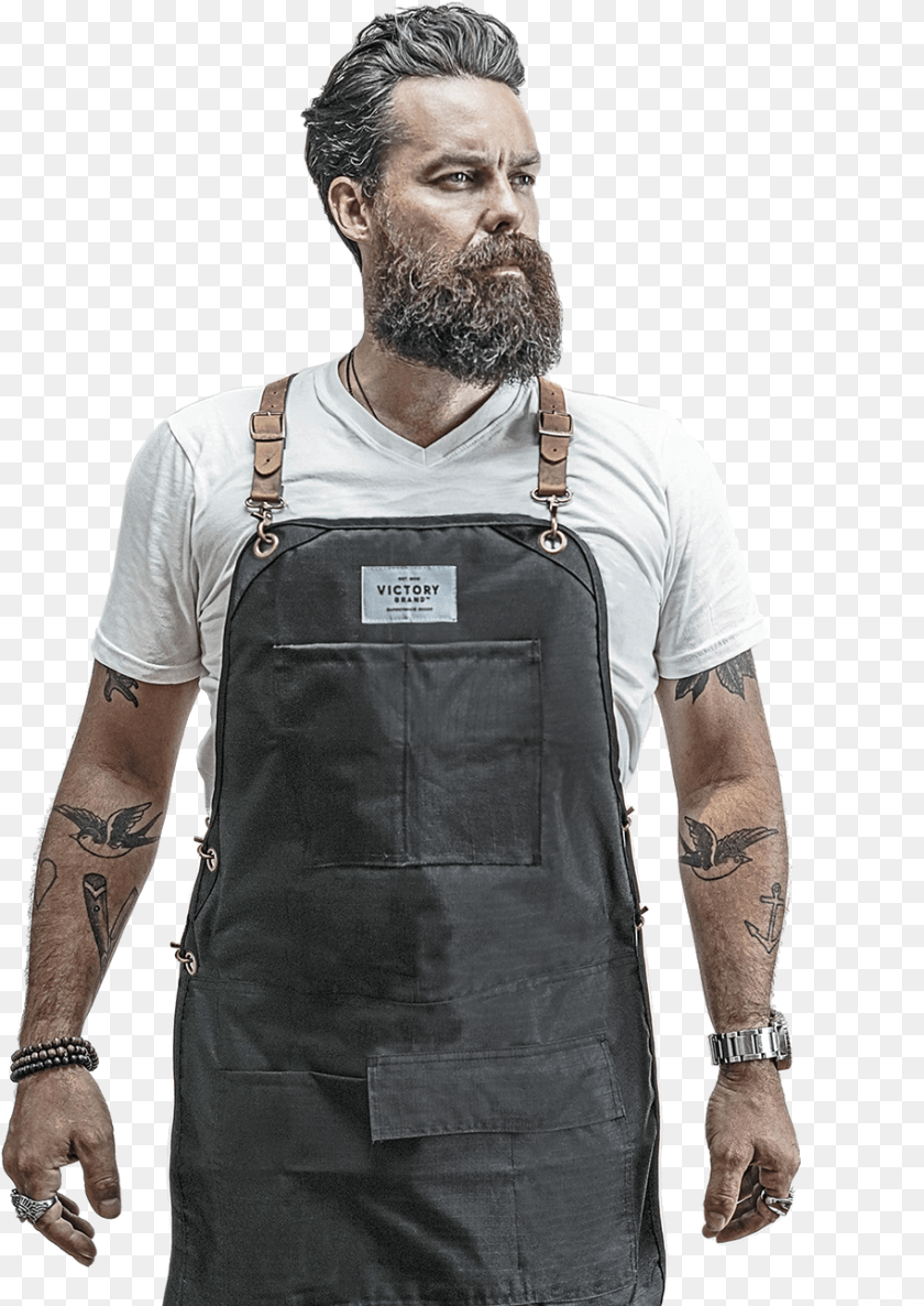 914x1290 Tactical Apron For Barbers And Hairstylists By Victory Barber Aprons, Adult, Male, Man, Person Transparent PNG