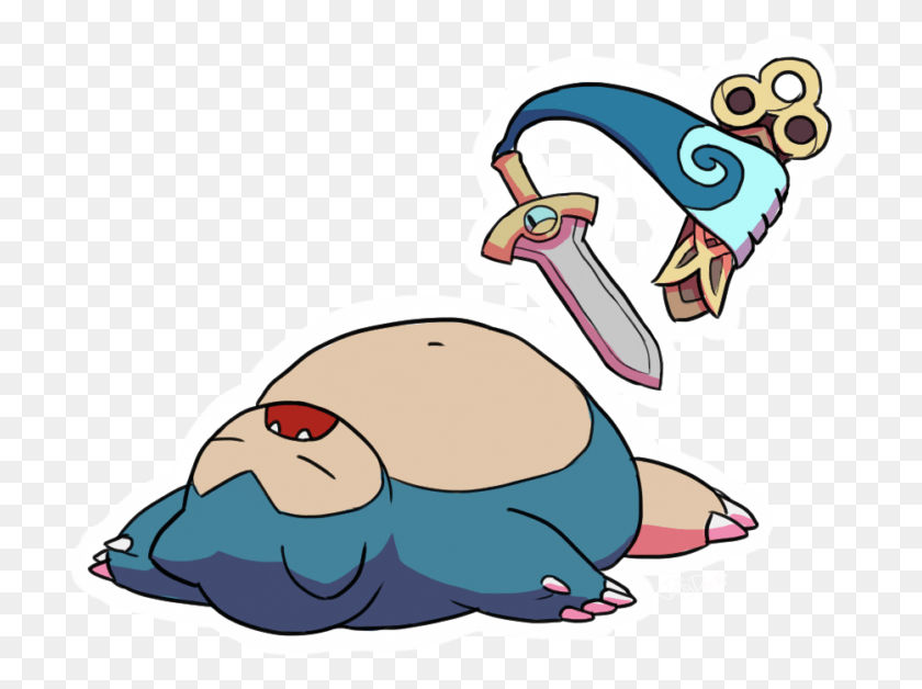 716x568 Taffydoo Honedge Pokemon Snorlax Streamer Cartoon, Animal, Bird, Mammal HD PNG Download