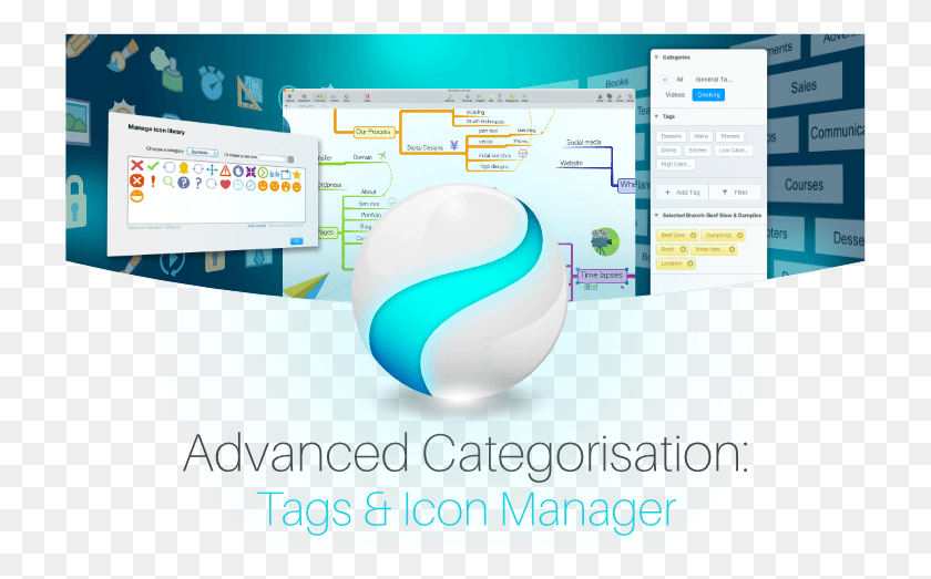 723x463 Tags And Icon Manager, Word, Text, Sphere HD PNG Download