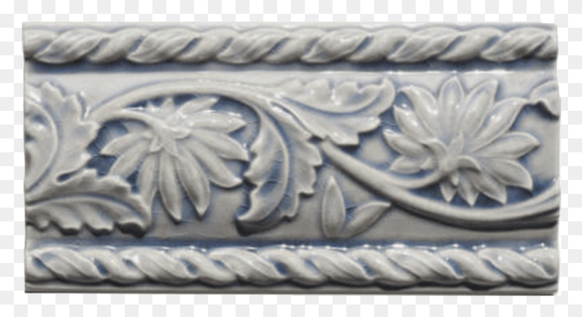 1001x512 Tahitian Border Relief, Rug, Ivory, Porcelain HD PNG Download