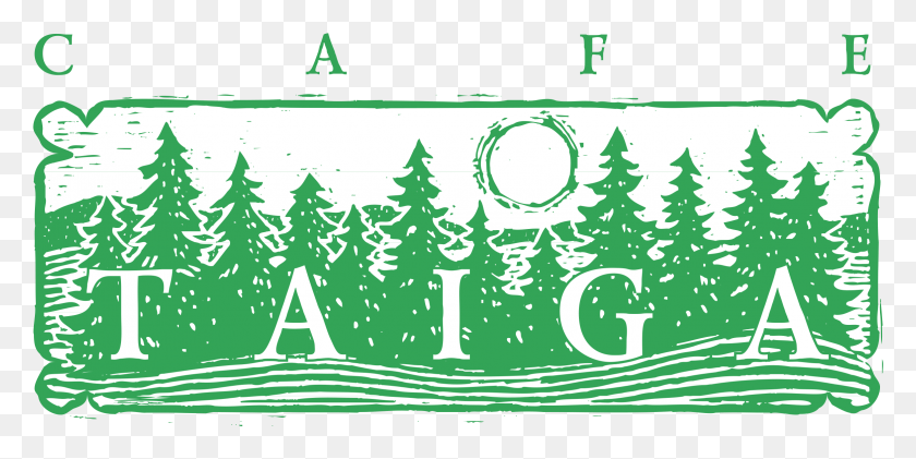 2331x1079 Taiga Cafe Logo Transparent Taiga, Tree, Plant, Ornament HD PNG Download