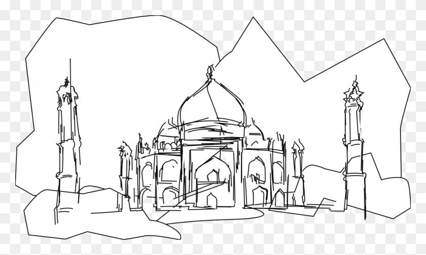 999x567 Taj Mahal Clip Art Illustration, Dome, Architecture, Building HD PNG Download