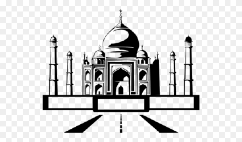 550x434 Taj Mahal Silhouette, Architecture, Building, Church HD PNG Download