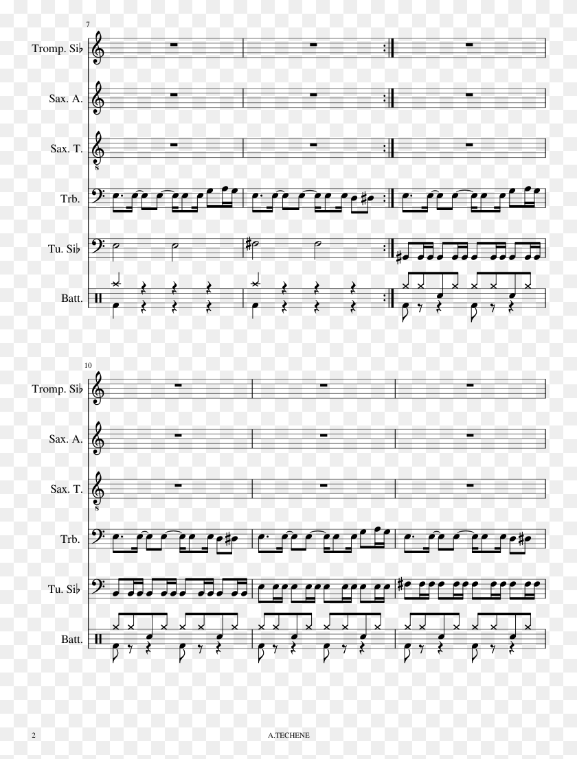 750x1046 Take A Look Around Sheet Music Composed By Limp Bizkit Elephant Gun Trumpet Notes, Gray, World Of Warcraft HD PNG Download