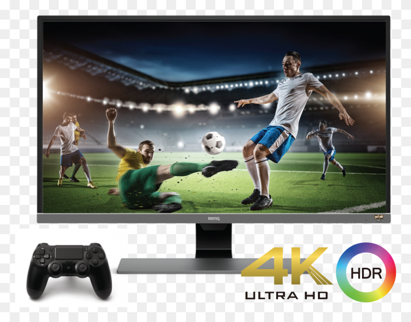 980x754 Take Advantage Of The Playstation 4 Pro With The Benq Lg 24tk410v Wz, Person, Human, Monitor HD PNG Download