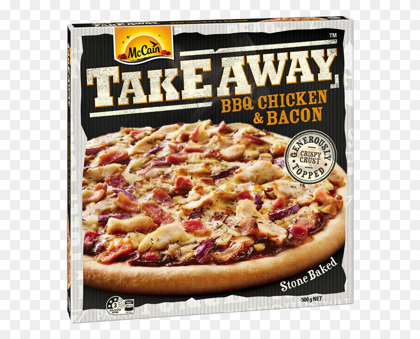 576x618 Takeaway Bbq Chicken Amp Bacon, Pizza, Food, Poster HD PNG Download