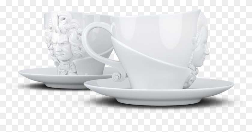 2001x985 Talentasse Set Mozart Beethoven 0003 Cup, Coffee Cup, Saucer, Pottery HD PNG Download