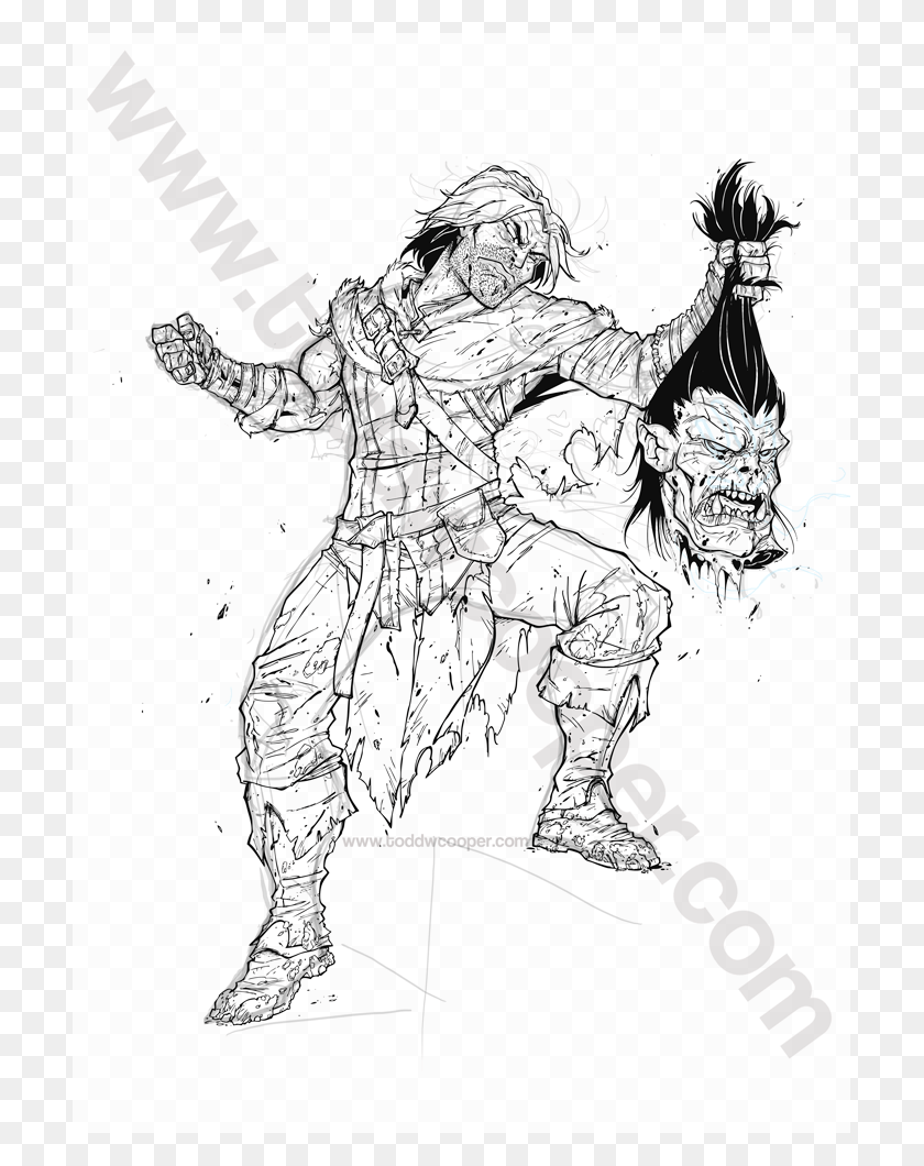 707x1000 Talionlinest Shadow Of Mordor Talion Drawing, Person, Human, Knight HD PNG Download