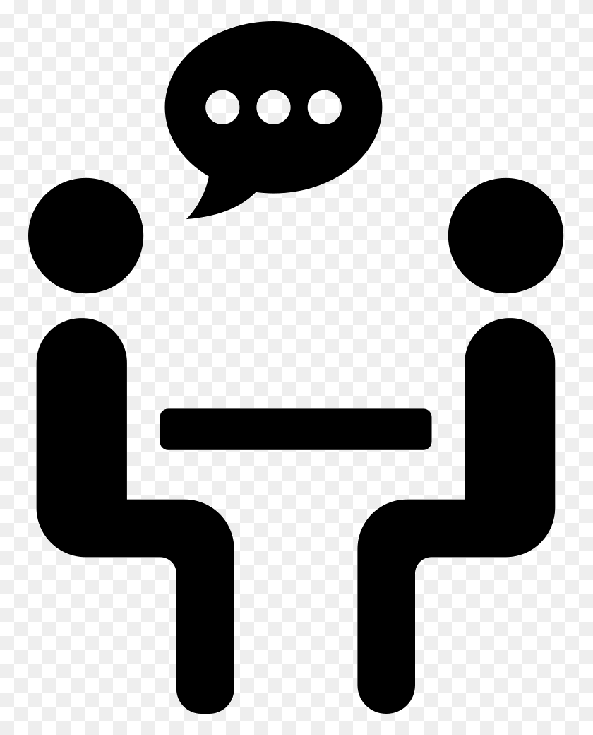 759x980 Talking Icon Face To Face Icon, Stencil, Symbol, Hammer HD PNG Download