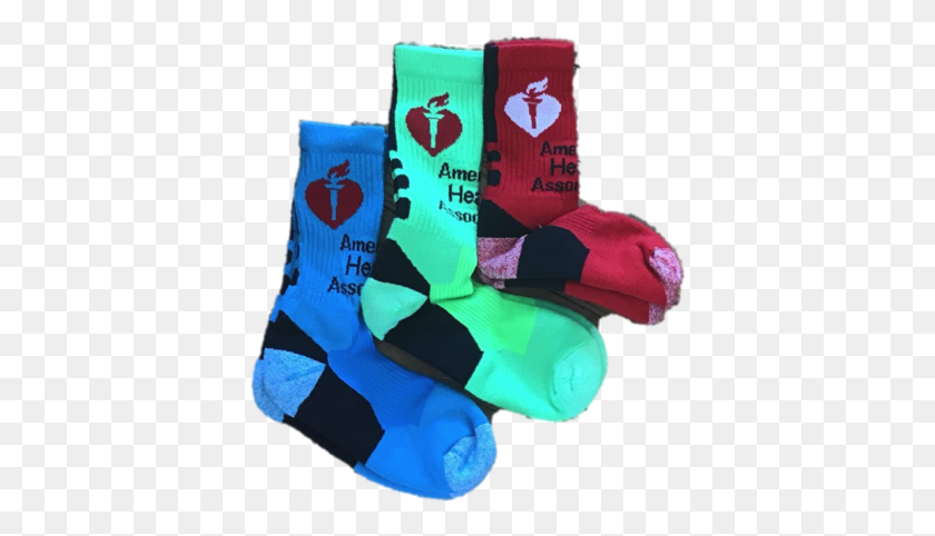 393x422 Tall American Heart Association Socks Sock, Clothing, Apparel, Shoe HD PNG Download