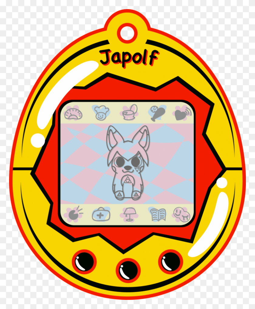 807x990 Tamagotchi Japolf Digital Circle, Etiqueta, Texto, Logo Hd Png