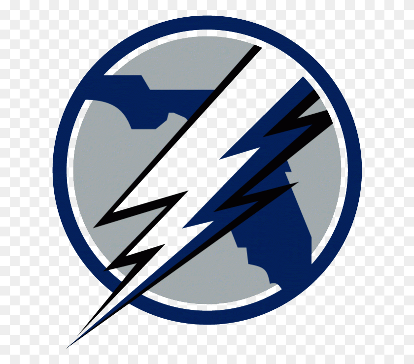 631x679 Тампа-Бэй Lightning Wall Decal Tampa Bay Lightning Florida Logo, Символ, Товарный Знак, Эмблема Hd Png Скачать