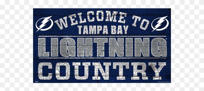 575x315 Tampa Bay Lightning Wincraft Country Wood Sign Label, Word, Text, Rug HD PNG Download