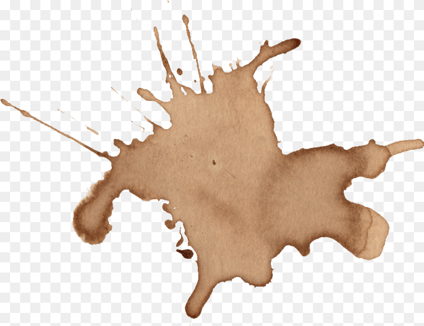 883x679 Tan Watercolor Splash Watercolor Coffee Stain, Beverage, Milk PNG
