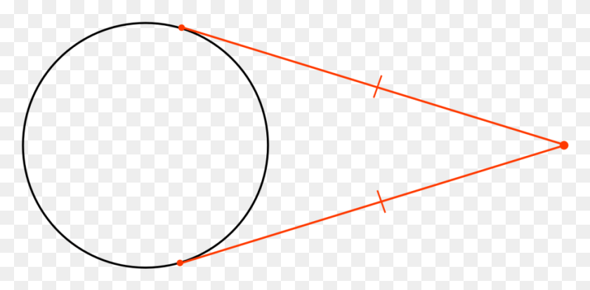 905x410 Tangents From The Same Point Are The Same Length Circle, Arrow, Symbol, Bow HD PNG Download