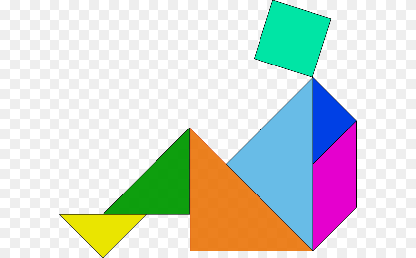 600x520 Tangram Blocks Game Clip Art Vector, Triangle, Toy PNG