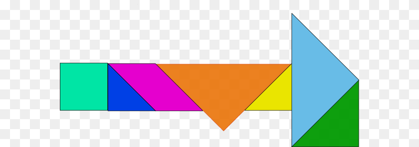 600x296 Tangram Clip Arts, Triangle Transparent PNG