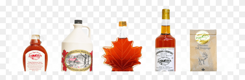 2501x696 Tap Into A Canadian Bottles Canadian Maple Syrup, Leaf, Plant, Bottle HD PNG Download