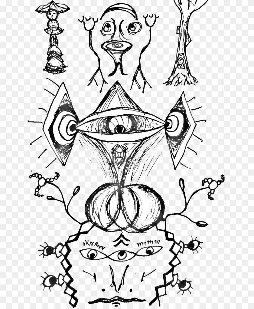Tap Into The Esoteric Realm Drawing, Head, Person, Face, Wedding Sticker PNG