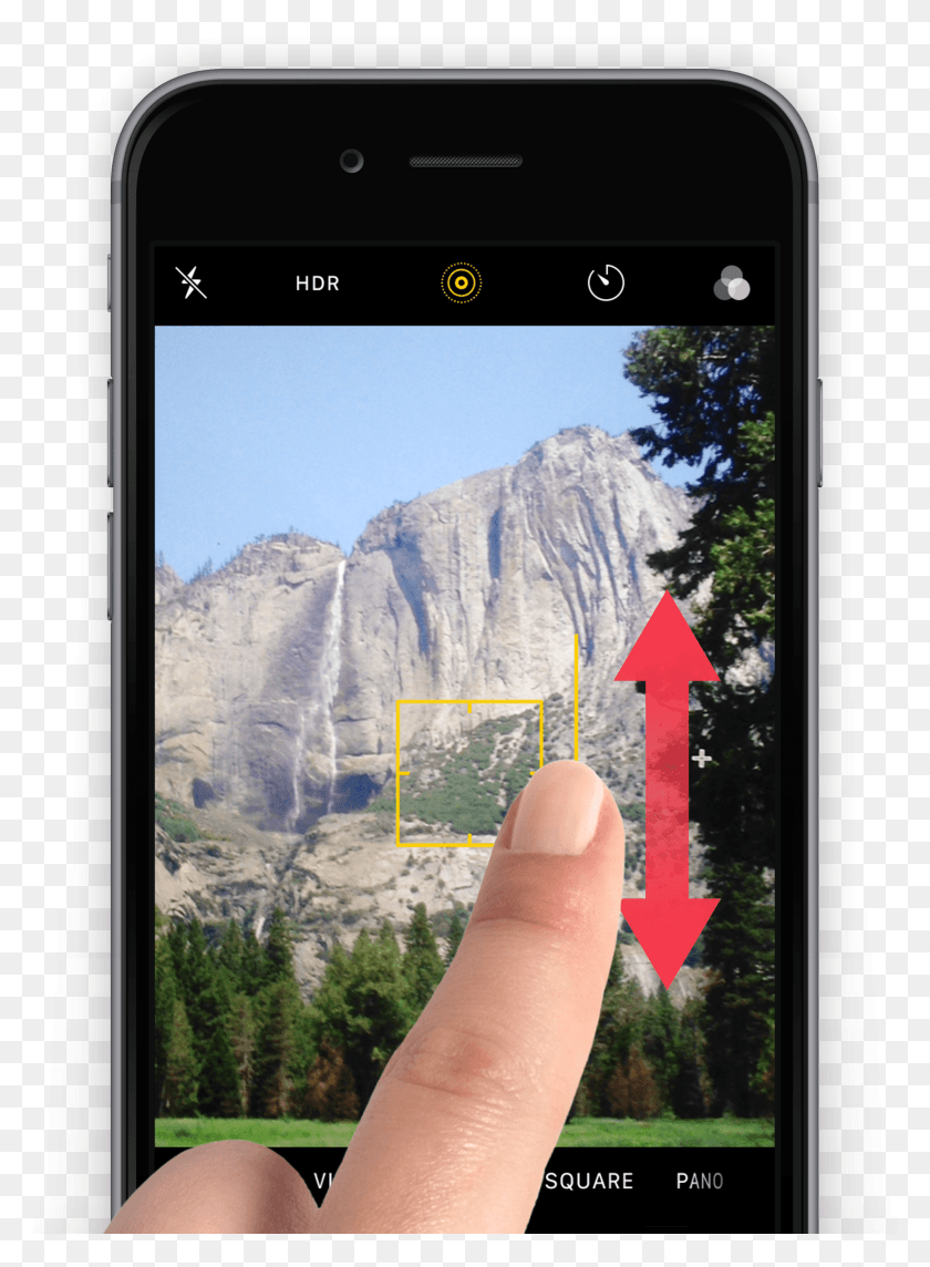 2018x2805 Tap This And Slide Your Finger Up Or Down Yosemite National Park Yosemite Falls, Person, Human, Mobile Phone HD PNG Download