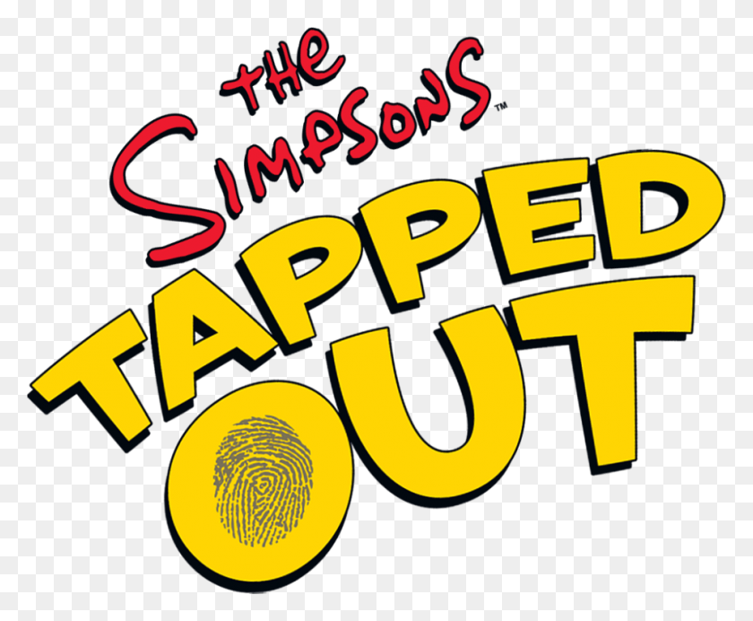 944x766 Tapped Out Logo Simpsons Tapped Out, Text, Alphabet, Word HD PNG Download
