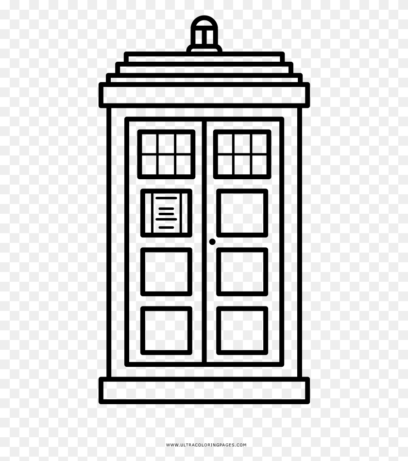 438x889 Tardis Coloring, Gray, World Of Warcraft Png