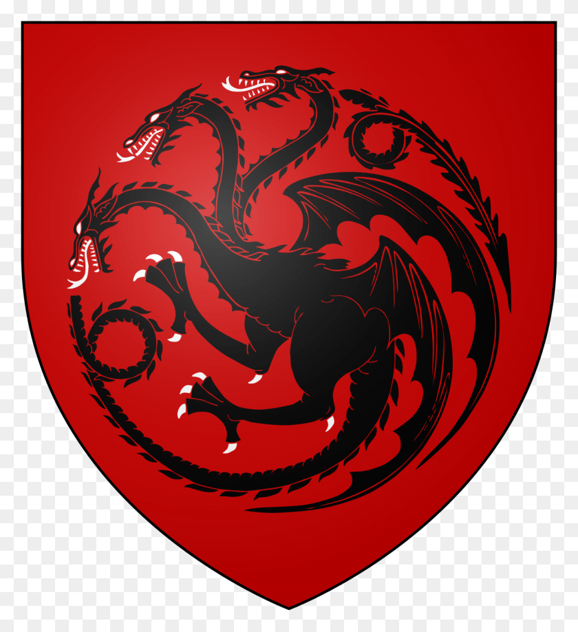 1200x1320 Targaryen Sigil Transparent Red Dragon Coat Of Arms, Heart, Label, Text HD PNG Download