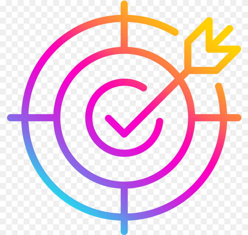 Target, Light, Neon Sticker PNG