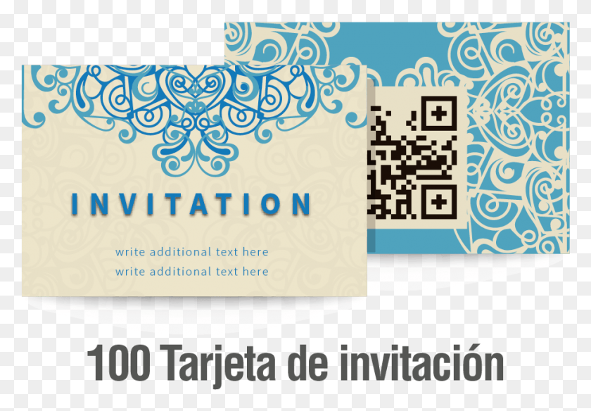 921x619 Tarjetas De Invitacin Graphic Design, Qr Code, Text, Paper HD PNG Download