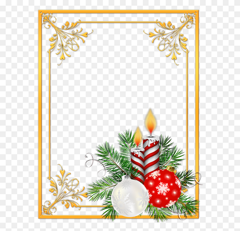 580x749 Tarjetas De Navidad Marcos Para Tarjetas, Tree, Plant, Candle HD PNG Download