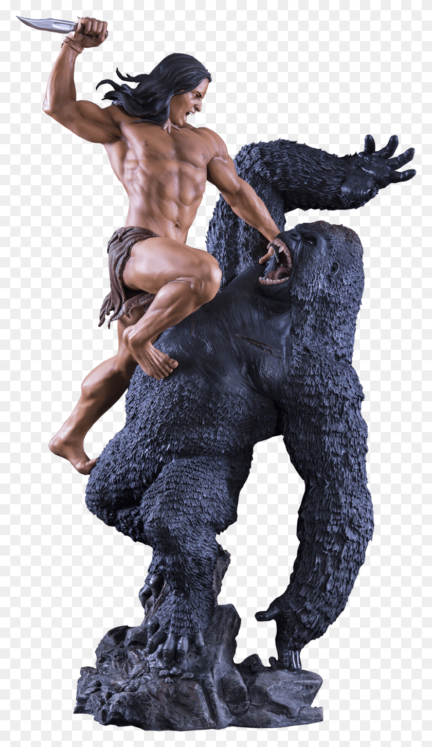 890x1589 Descargar Png Tarzán Primal Rage Estatua Tarzán Primal Rage, Persona, Humano, Ropa Hd Png