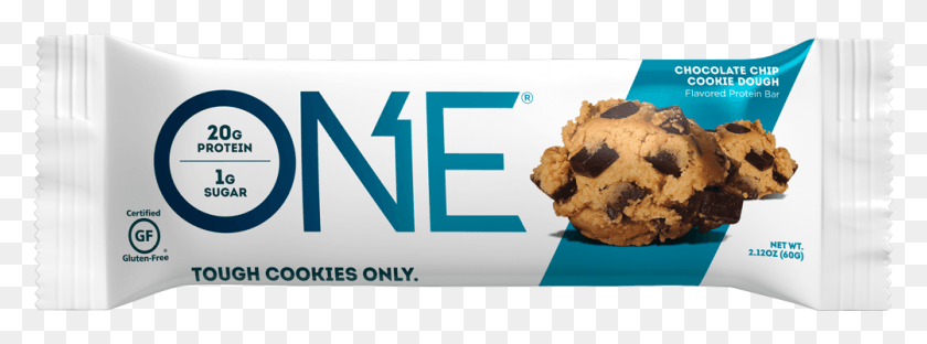 1002x324 Tasty Snacks That Are Healthy One Bar Chocolate Chip Cookie Dough, Food, Biscuit, Text HD PNG Download