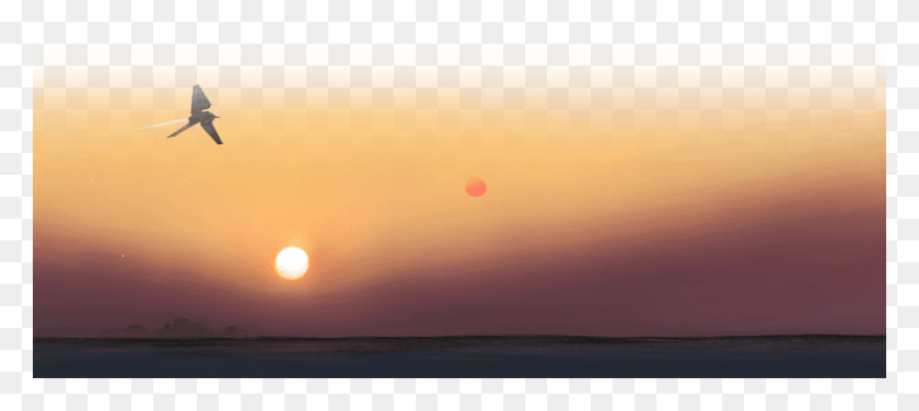1920x778 Tatooine Times Footer Background Sunset, Nature, Outdoors, Sunlight HD PNG Download