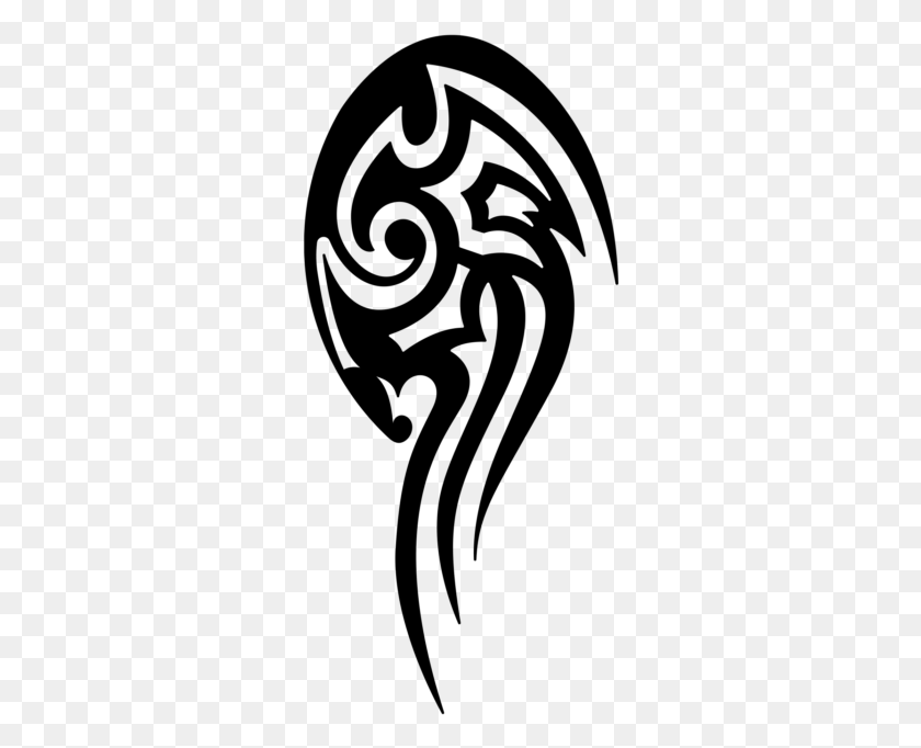 290x622 Tatouage Tribal Transparent, Gray, World Of Warcraft HD PNG Download