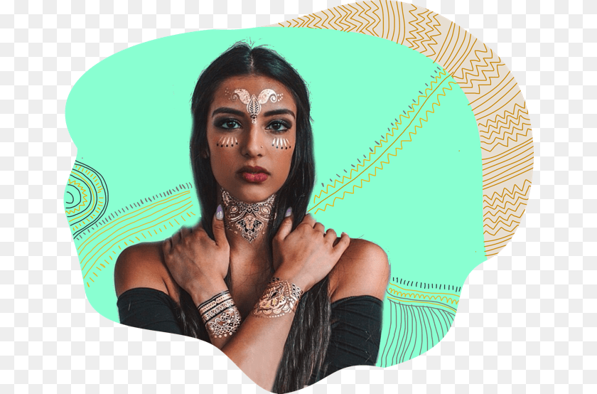 Tattoo Girl, Portrait, Face, Photography, Person PNG