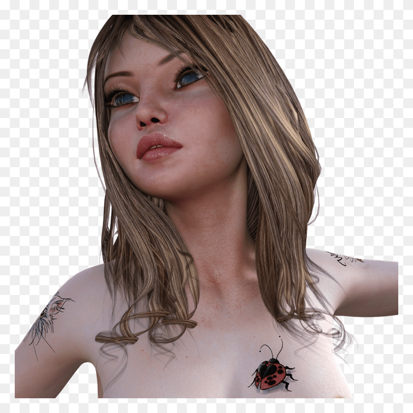 1280x1280 Tattoo Girl Skin Kiz Resmi Indir, Person, Human, Finger HD PNG Download