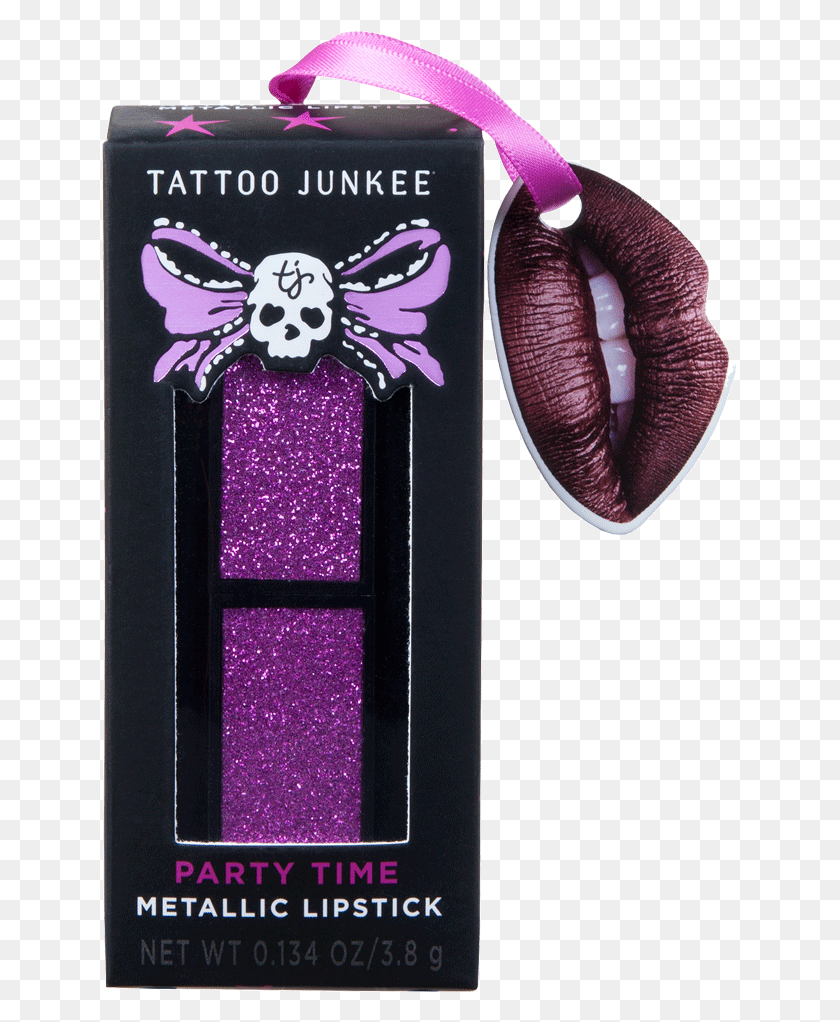 637x962 Tattoo Junkee Party Time Metallic Lipstick Packaging Eye Shadow, Purple, Cosmetics, Light HD PNG Download