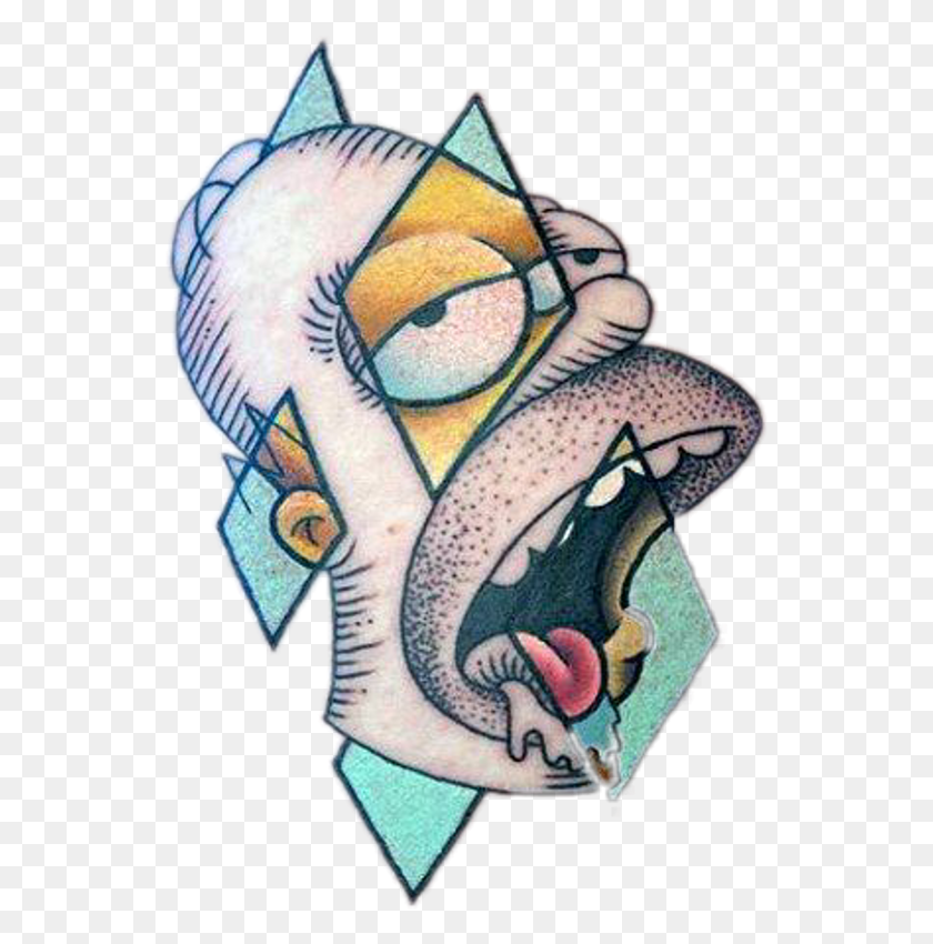 543x790 Tattoo The Simpsons Homer Simpson, Skin HD PNG Download