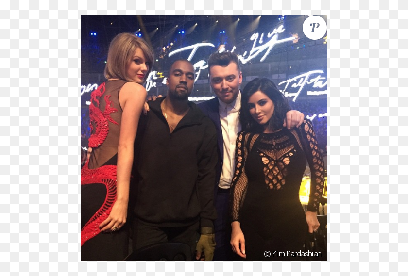 508x509 Taylor Swift Kanye West Sam Smith Et Kim Kardashian Taylor Swift Kim Kardashian Brit Awards 2015, Person, Clothing, Fashion HD PNG Download