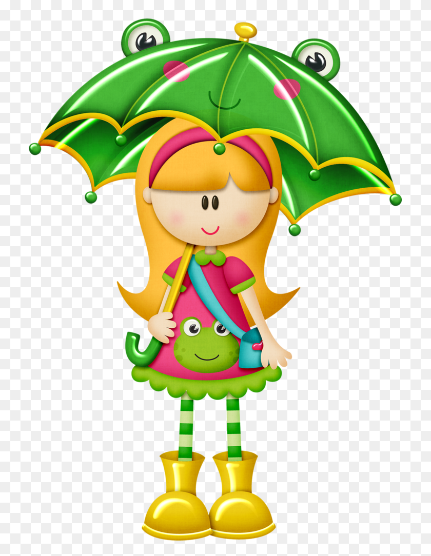 727x1024 Descargar Png Tborges Ribbitribbit Girl Kids Umbrella Clipart, Toy, Canopy, Graphics Hd Png